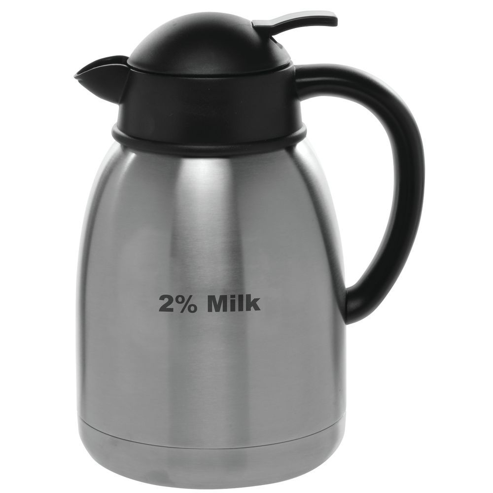 HUBERT 1.9 L Stainless Steel Beverage Server With Etched 2% Milk Imprint 