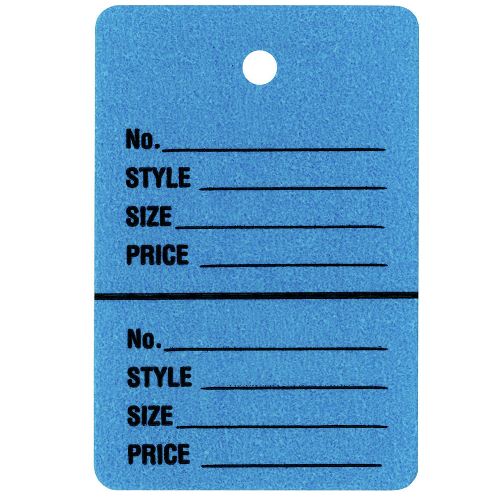 Light Blue Inventory Tag, 1 1/4 x 1 7/8