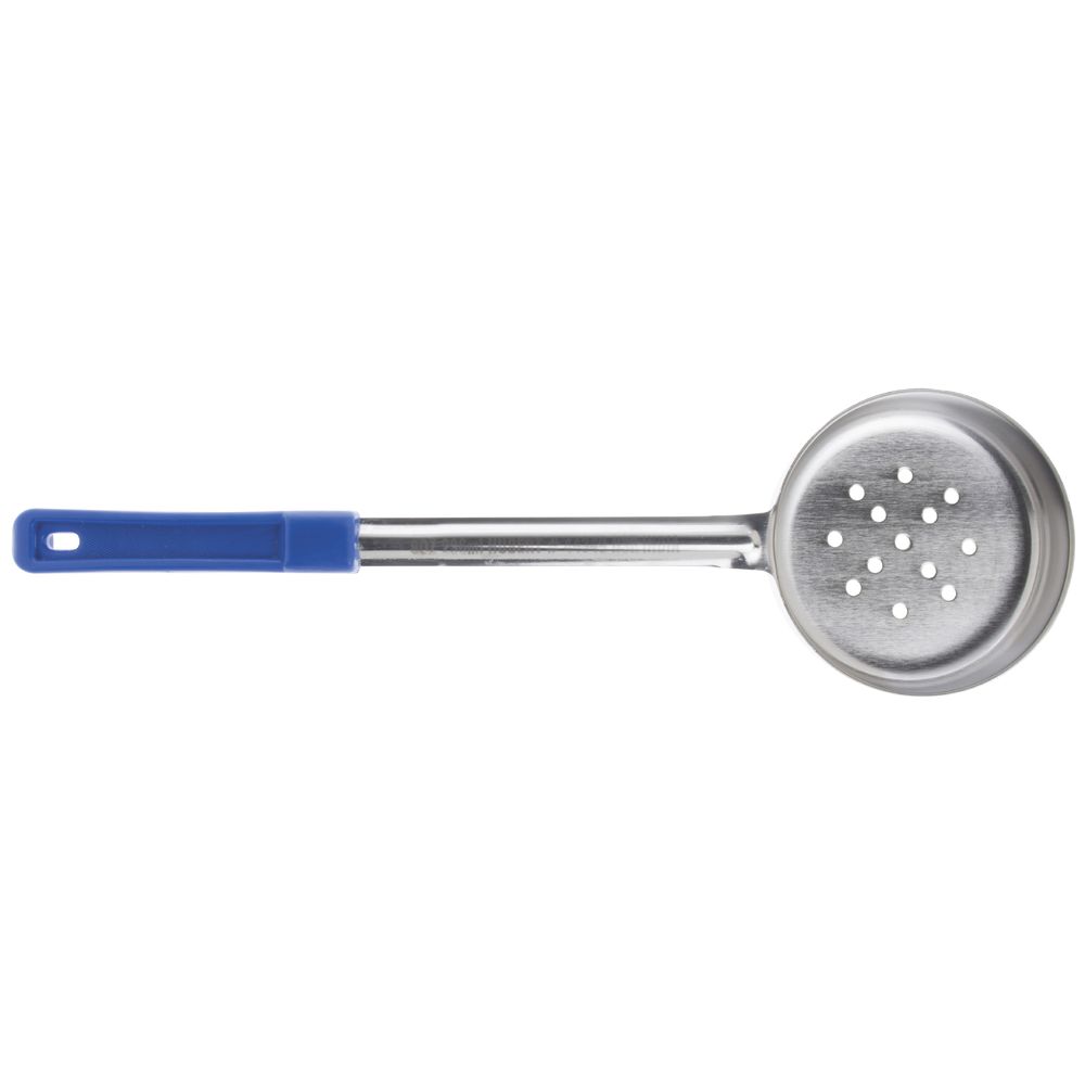 SPOON, PORTION, S/S, PERFORATED, 8 OZ, BLUE, H