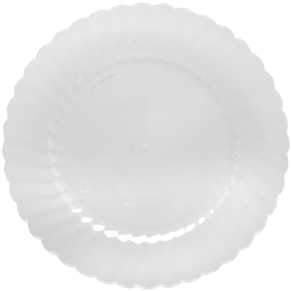 Reflections Disposable Plastic Dinnerware 7 1/2" Dia White Plastic Plate