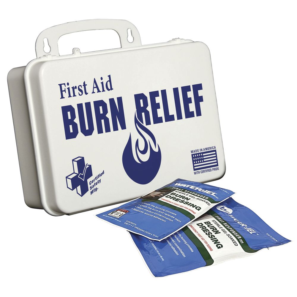 Burn Relief First Aid Kit 10"L x 7"W x 3"H