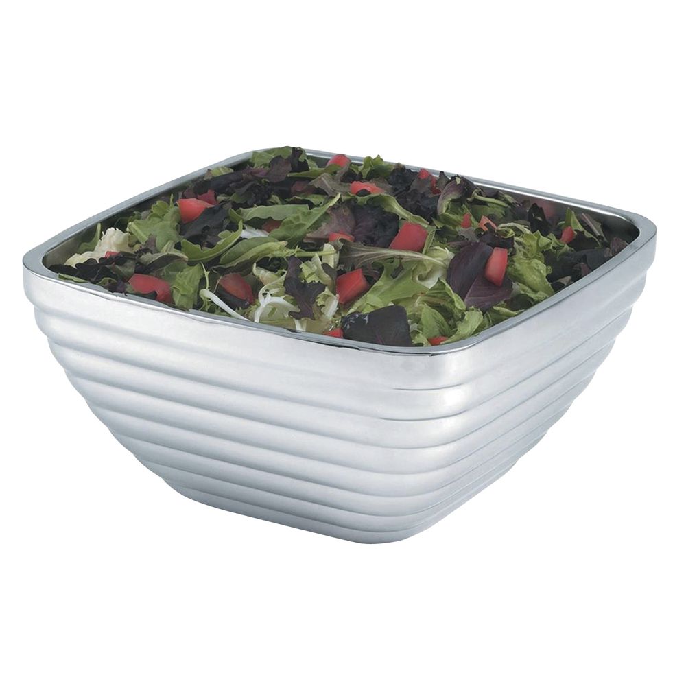 Vollrath Beehive Square Serving Bowl 8.2 qt Capacity Stainless Steel 11 13/16"L x 11 13/16"W x 5  15/16"H