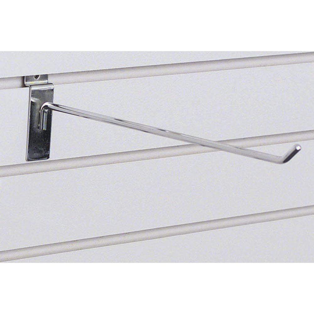 Tonchean 100 Pcs Slatwall Hanging Hooks 10 inch Heavy Duty Panel Display Hooks in Bulk Commercial Grade Slat Wall Peg Hooks for Shop Ret