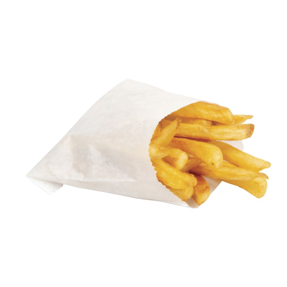 FRENCH FRY BAG 6-1/2x8 GREASE RESISTANT STOCK PRINT 2000/cs