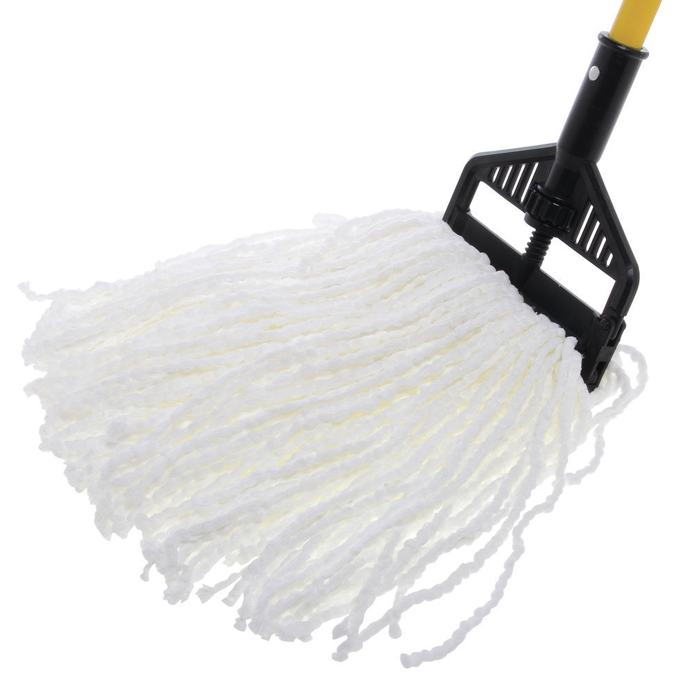 HUBERT® White Microfiber Medium Mop Head with 1 1/4" Headband