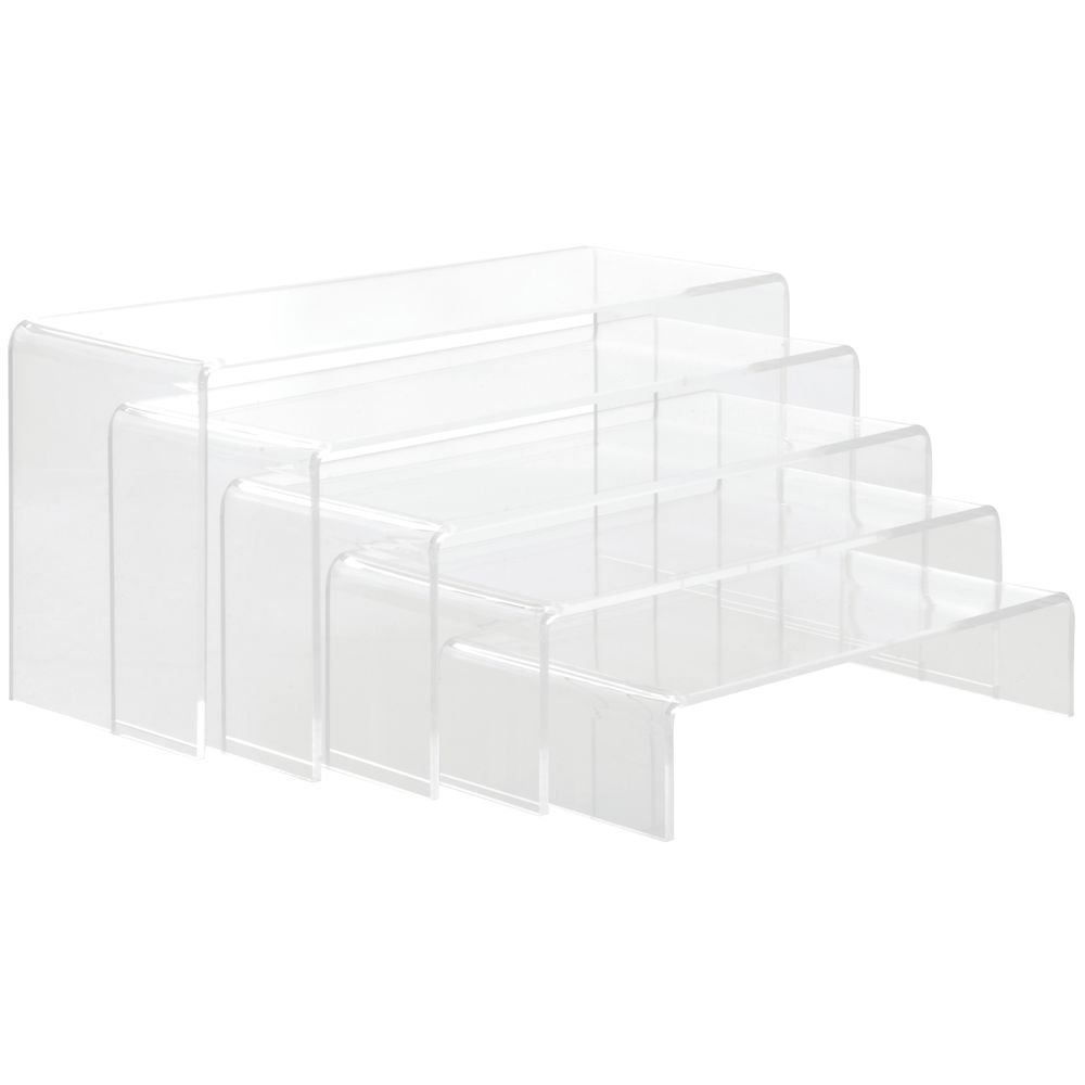Low Profile Display Risers Set of 5 Clear