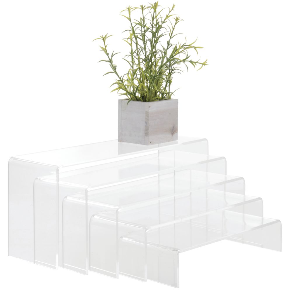Low Profile Display Risers Set of 5 Clear
