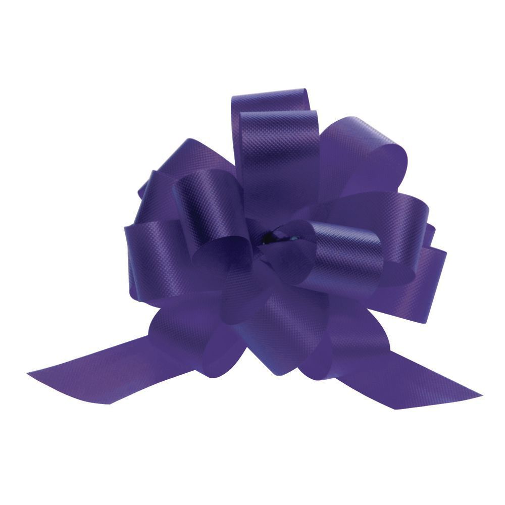 Flora-Satin Rapidbow Purple Bow 4"