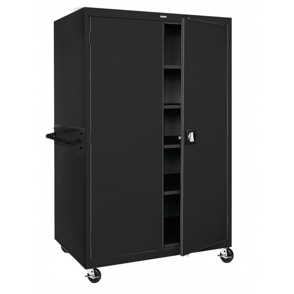 Sandusky Lee Mobile Black Steel Storage Cabinet 46 L X 24 W X