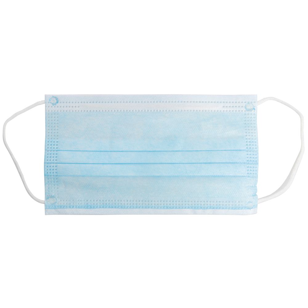 overtro største Modig HUBERT® Blue 3-Ply Disposable Face Mask With Ear Loops