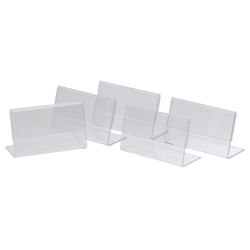 5 4-1/2" Clear Acrylic Slanted Display Stand Easel Qty 