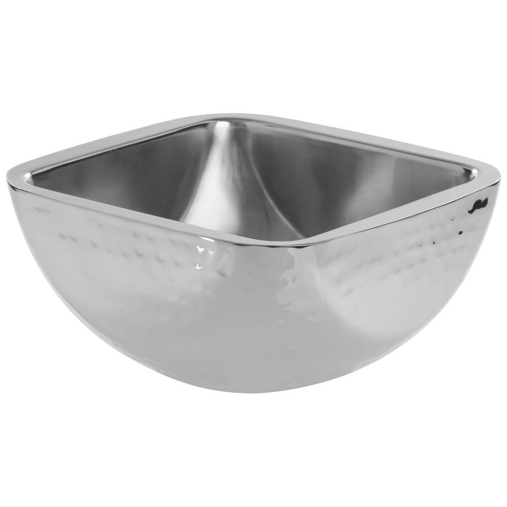Hubert&#174; Hammered Double Wall Bowl Stainless Steel 1.8 Qt
