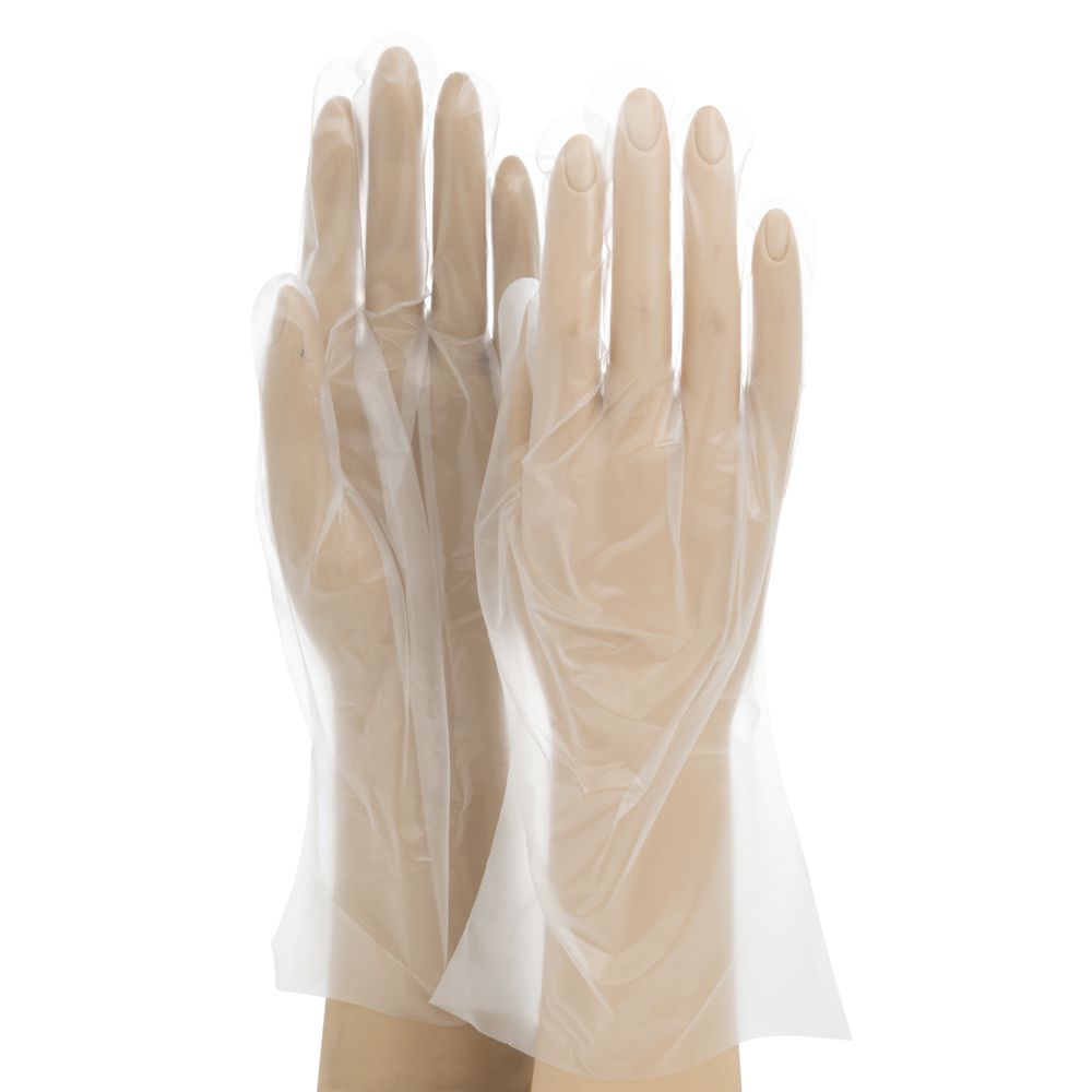 Box of 100 Medium Disposable Embossed Polythene Gloves