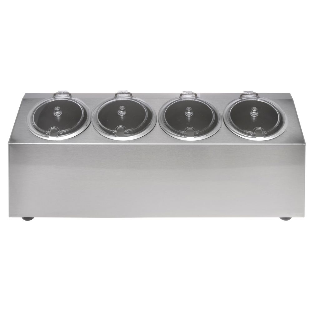 SterilSil 4 Compartment Stainless Steel Iced Condiment Organizer 20