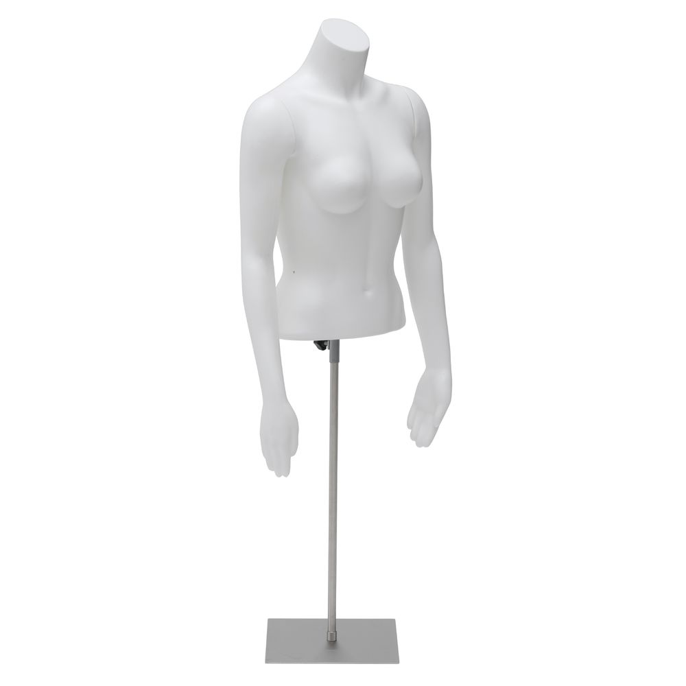 Unbreakable Female Mannequin Bust W Arms To The Side