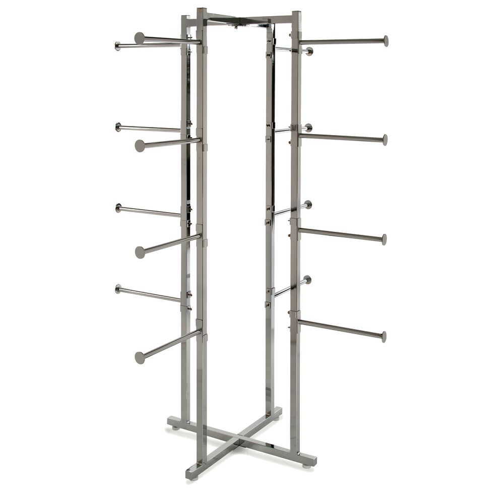 Chrome clothes shop stand