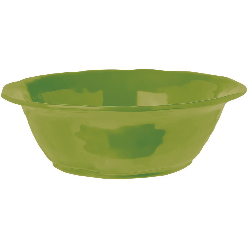 Flared Green Decorative Bowls Melamine 11 Inch Diameter