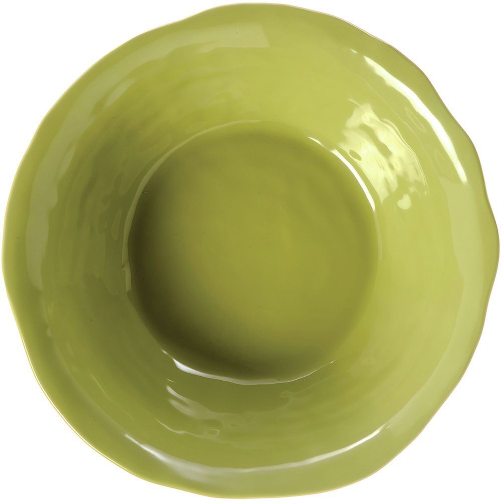 Flared Green Decorative Bowls Melamine 11 Inch Diameter