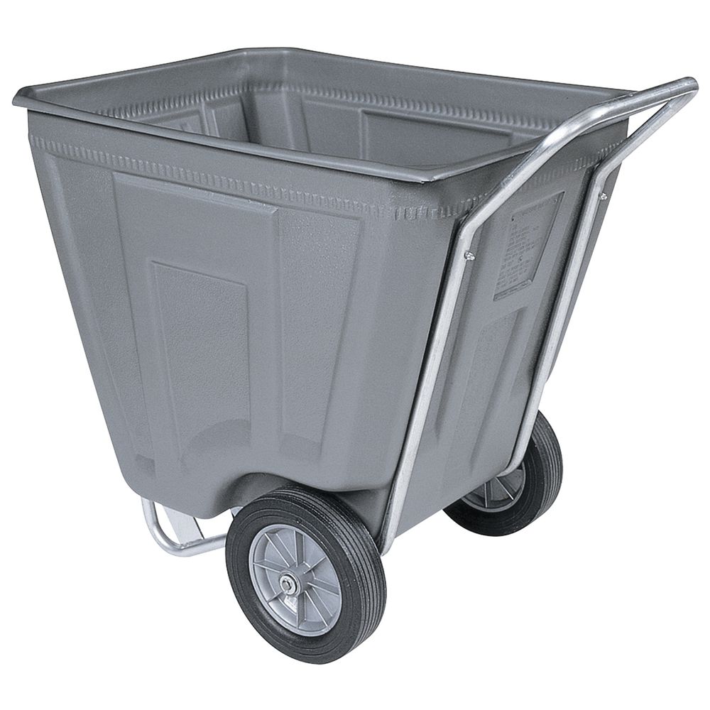 Akro Mils 450 lb Capacity / 60 gal Grey Plastic Tilt Truck ...