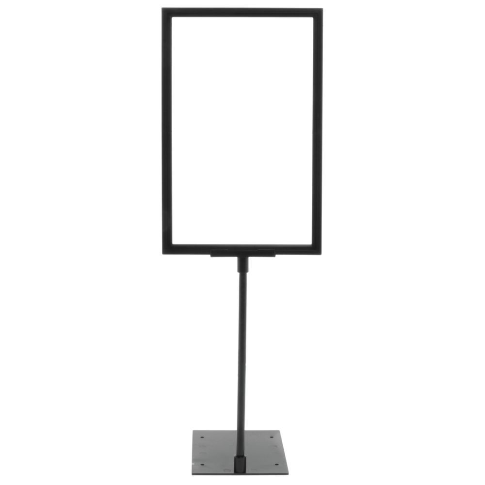 Black Plastic Sign Display Holders Shovel Base 10&#34; Stem For 7&#34;H x 11&#34;W Inserts