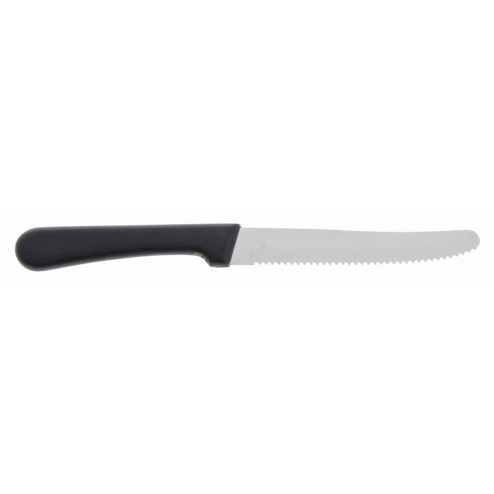 36  STEAK KNIVES 8.5" BLACK PLASTIC HANDLE