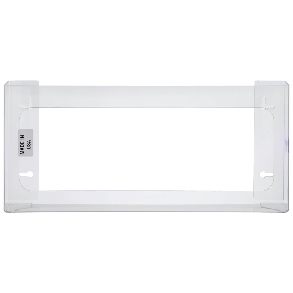 Aphbrada Acrylic Mask & Hand Sanitizer Holder Wall Mount - Double Compartment Clear Box For Masks, Gloves, Hairnets