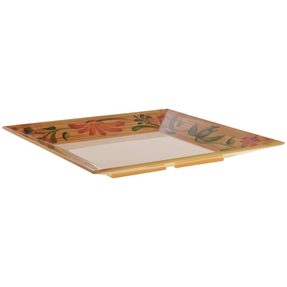 Venetian ML-92-VN Square Plate, 16", Yellow/Orange/Red/Green (Pack of 1)