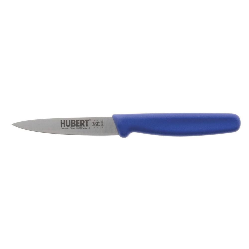 HUBERT Stainless Steel Paring Knife with Blue Polypropylene Handle