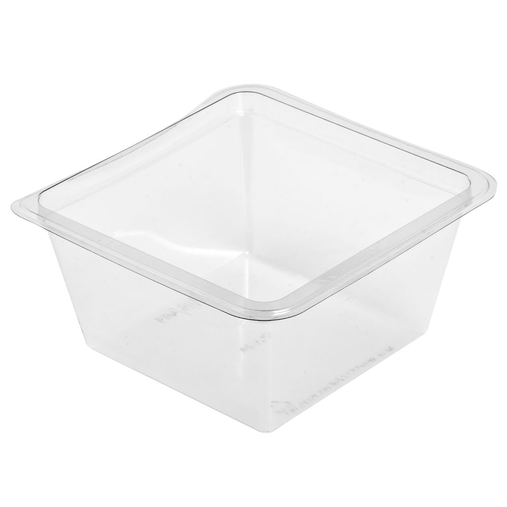 32 oz. Square Recycled PET Deli Container - 400/Case  Clear plastic  containers, Plastic containers, Recycling