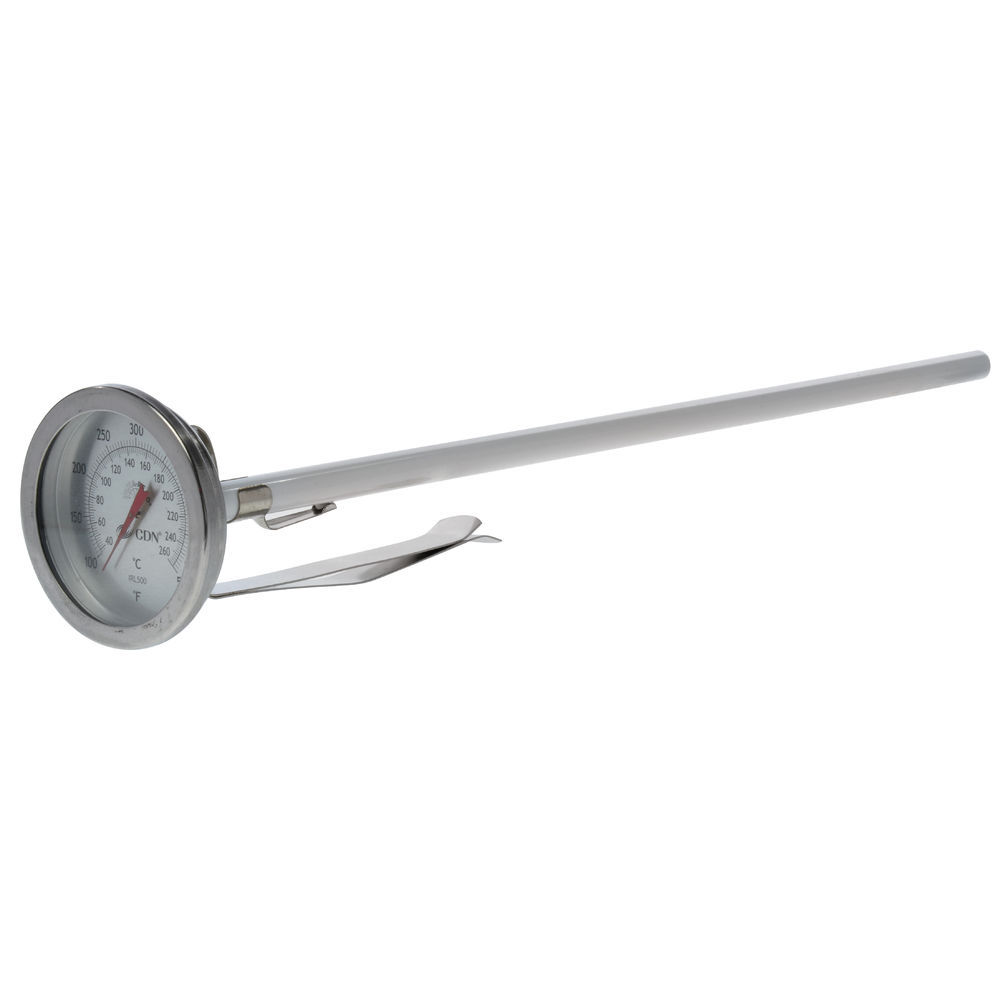 12 Deep Fry Thermometer with Instant Read Long Stainless Steel Stem Dial Thermometer
