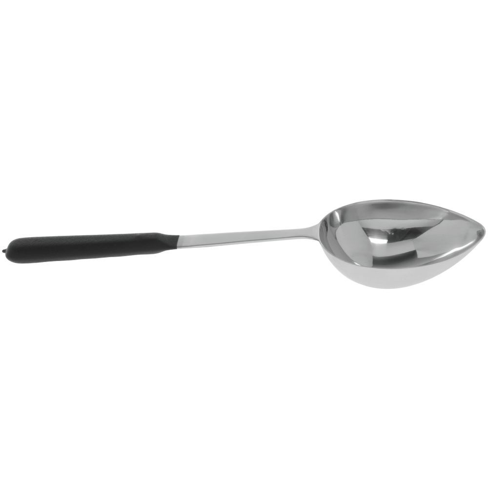 6 oz Stainless Steel Serving Spoon with Silicone Handgrip 