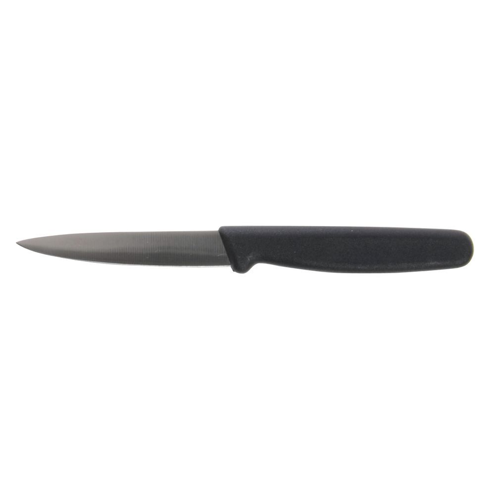 KNIFE, PARING, PLAIN, 3.5", BLACK