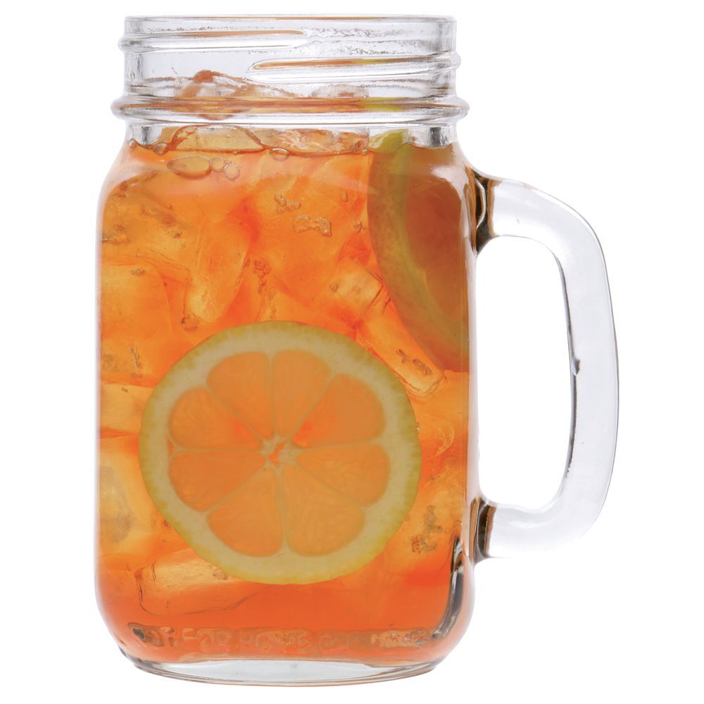 Libbey® 16.5 oz Clear Glass Drinking Jar with Handle