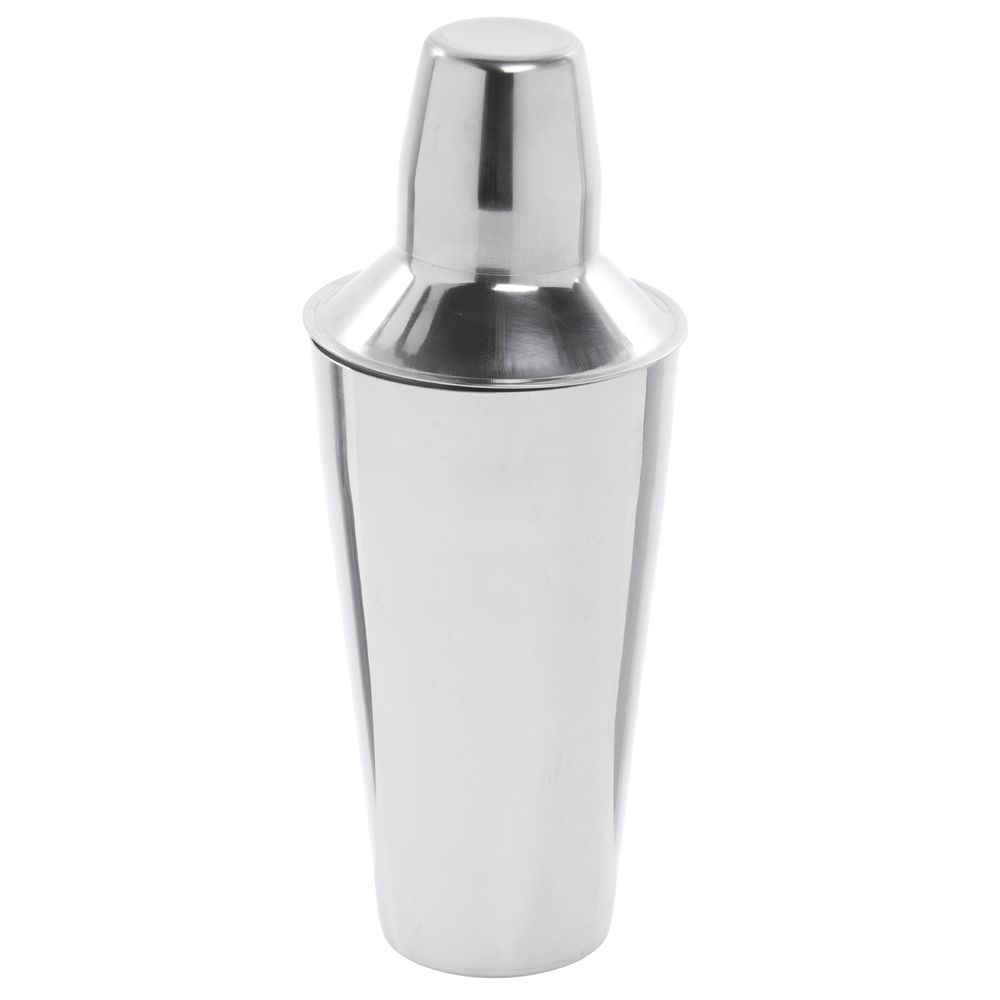 Glass, Ebony and Stainless Steel Cocktail Shaker