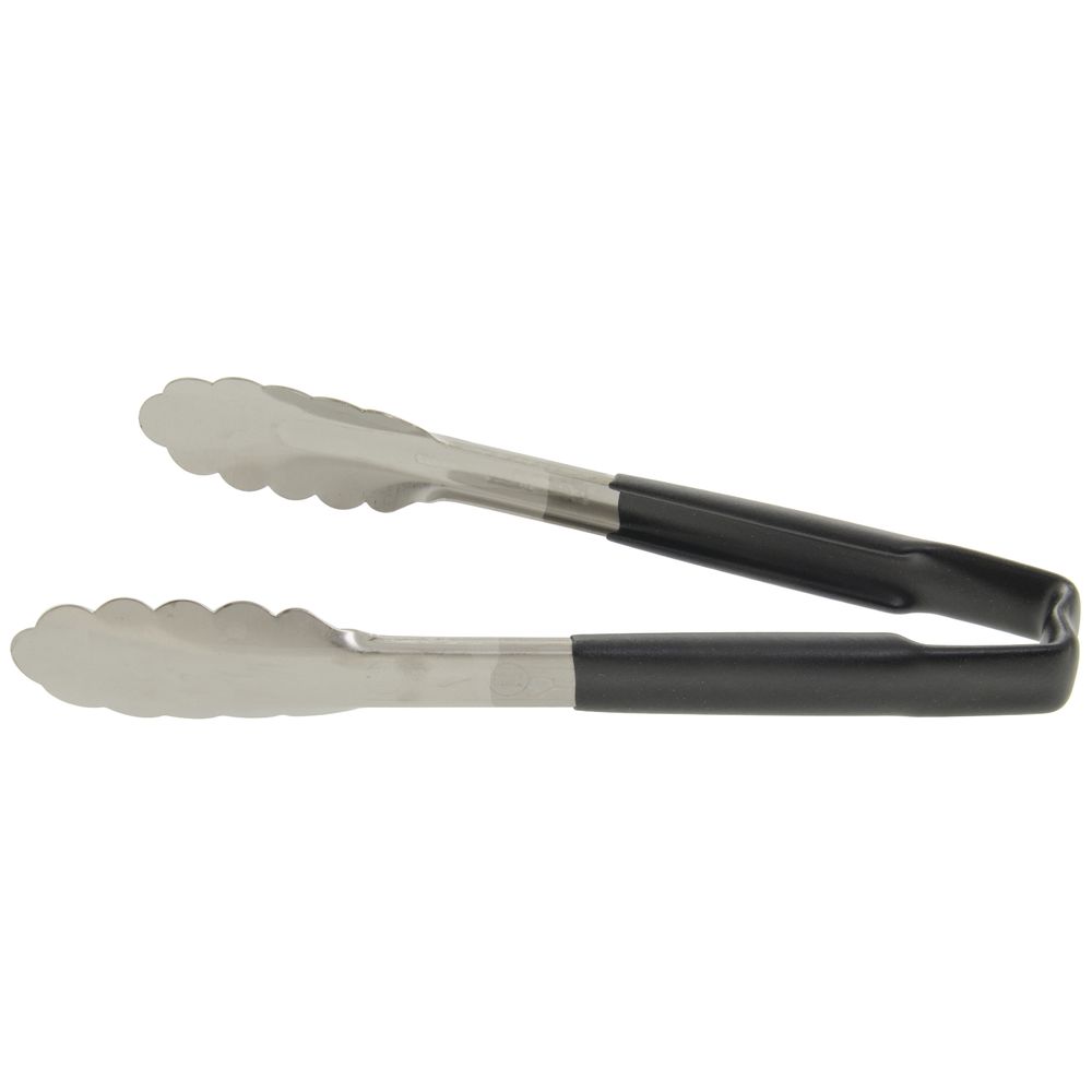 Vollrath Jacob's Pride Stainless Steel One-Piece Utility Tong with Black Kool-Touch Handle