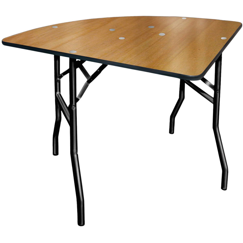 McCourt ProRent™ Brown Plywood Wedge Folding Table 30 1/4"Dia x 30"H