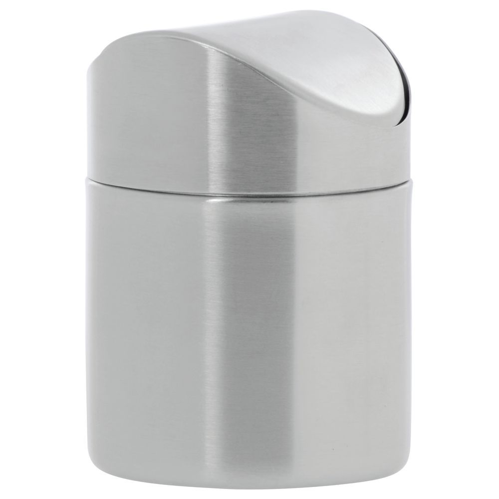 Expressly Hubert Stainless Steel Countertop Trash Can With Swing