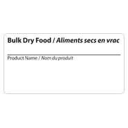 LABEL, BULK DRY FOOD 2 X 4 500/RL