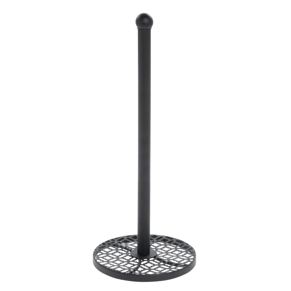 TableCraft Farmhouse Collection Paper Towel Holder Powder Coated Metal Black 14.5 x 34.5 cm 