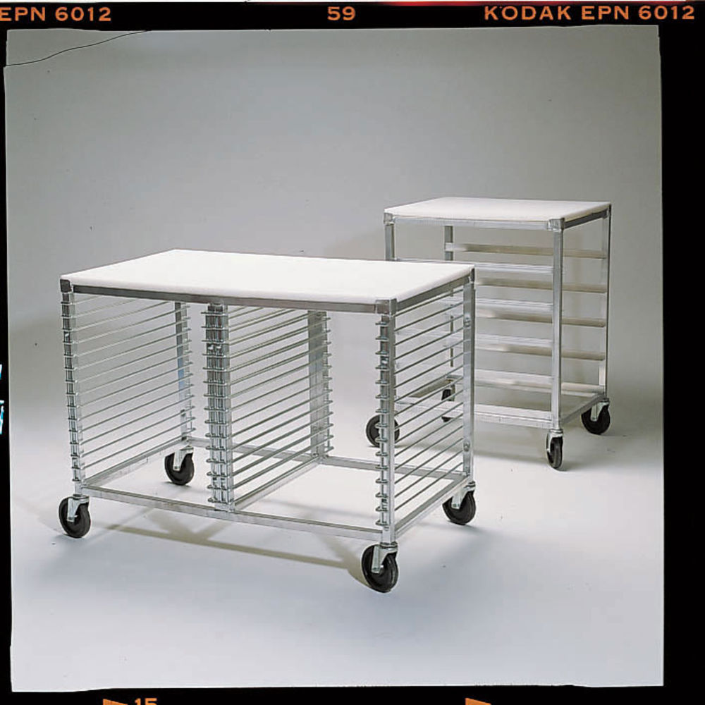 Channel Aluminum Pan Rack With Poly-Top - 42L x 25W x 31 1/4H