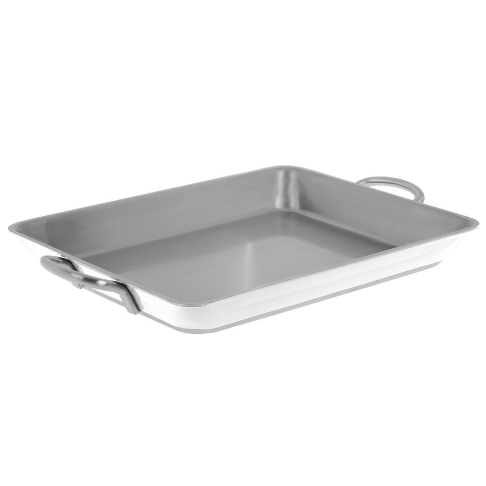 TRAY, RECTANGLE, SS, 3PLY, WHITE, 14.25"L