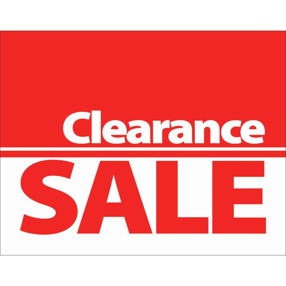 Clearance Sale Signs 7 x 5 1/2 (L x H)