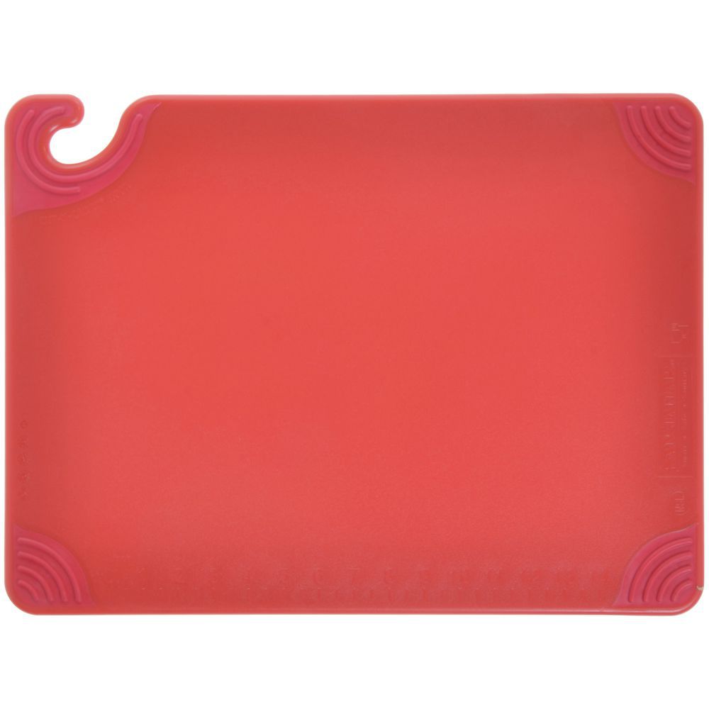 San Jamar Saf-T-Grip Red Cutting Board 15"L x 20"W x 1/2" 