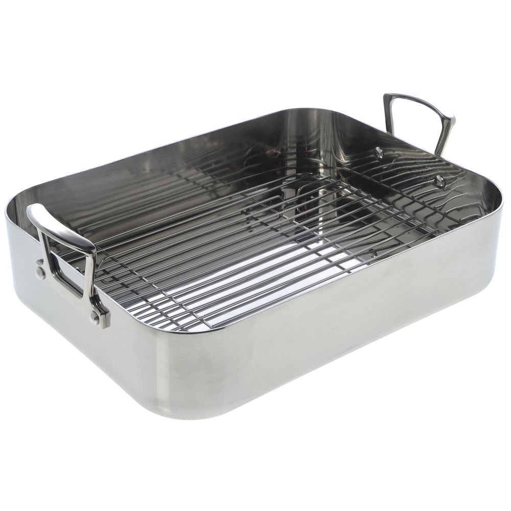 Norpro 2 Piece Stainless Steel Rectangular Oven Roasting Broil Pan and Drip  Tray, 1 Piece - Harris Teeter