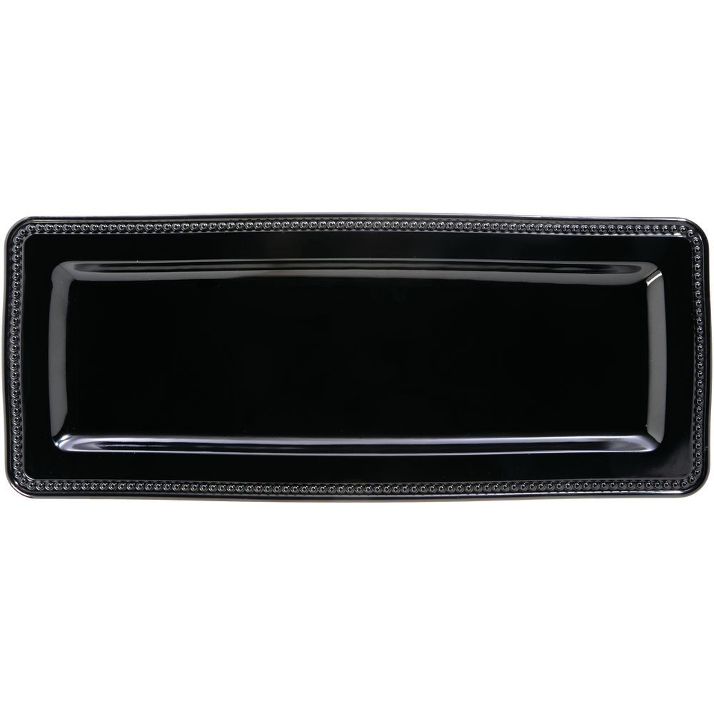 Elite Collection Rectangular Black Melamine Platter 17"L x 7