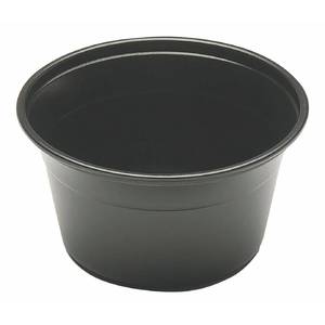 30 oz Clear Polypropylene Soup Container with LDPE Lid - 4 1/2