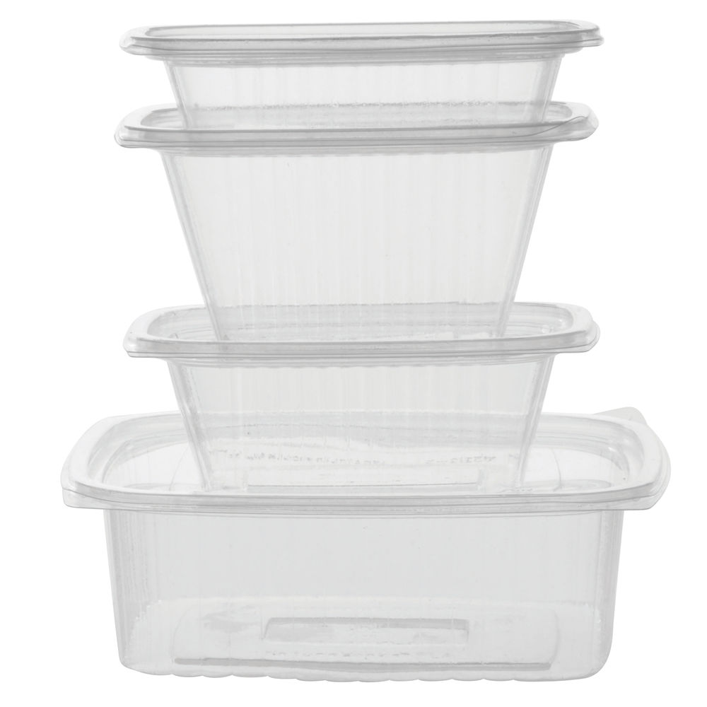 32 oz Ingeo™ Clear Plastic Container with Snap Lid 7 1/2
