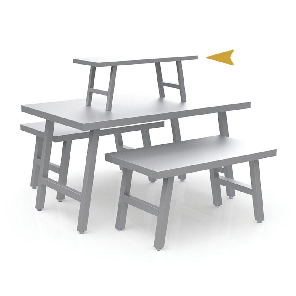 Table Riser, Metallic Silver- 36\, image size:1000x1000