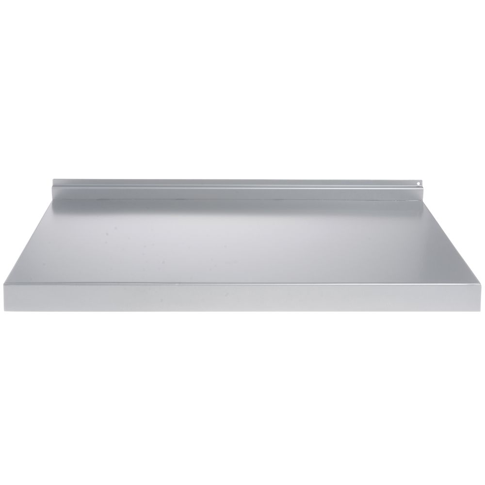 24"W Metal Slatwall Shelf, Silver