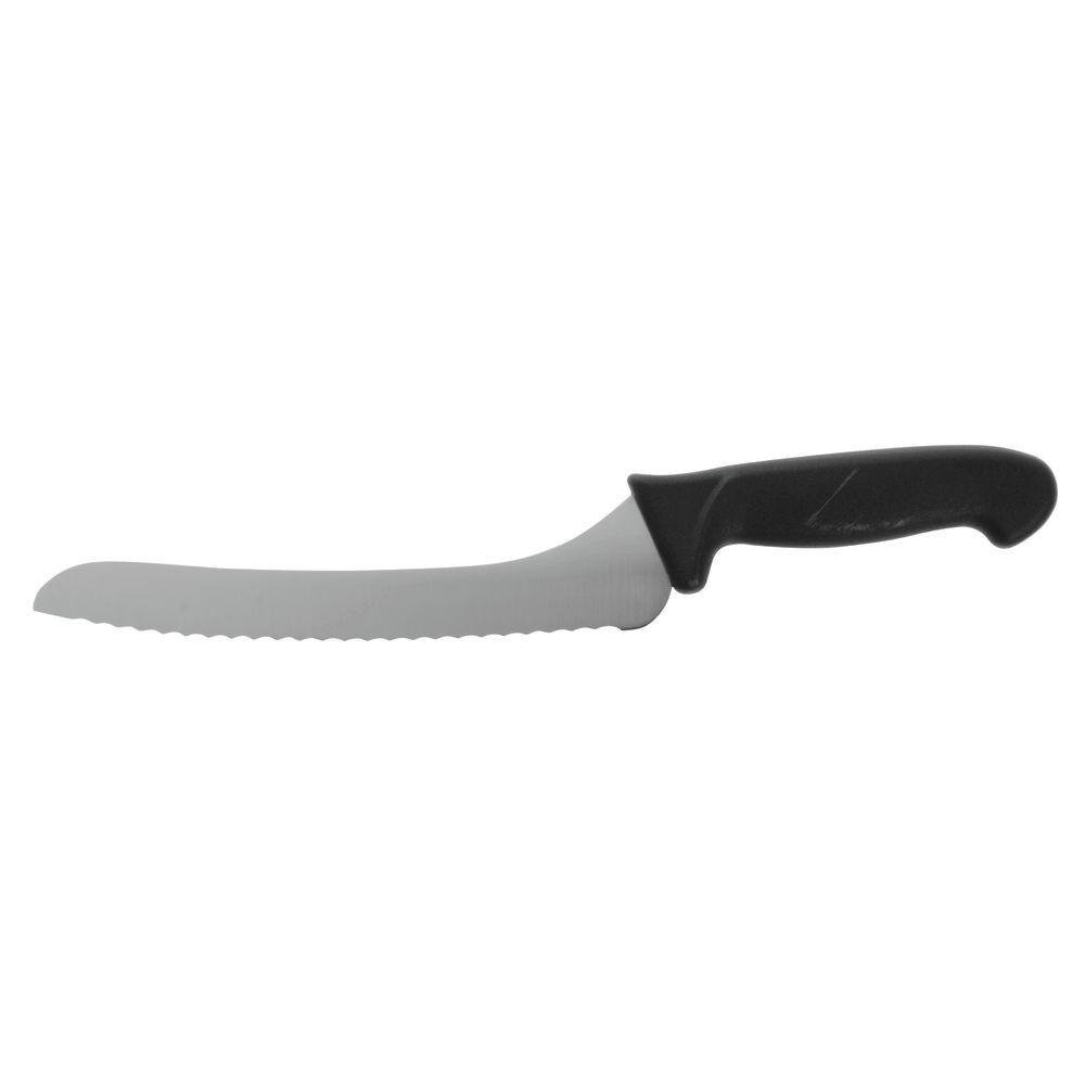 KNIFE, BREAD, OFFSET, 9", BLACK
